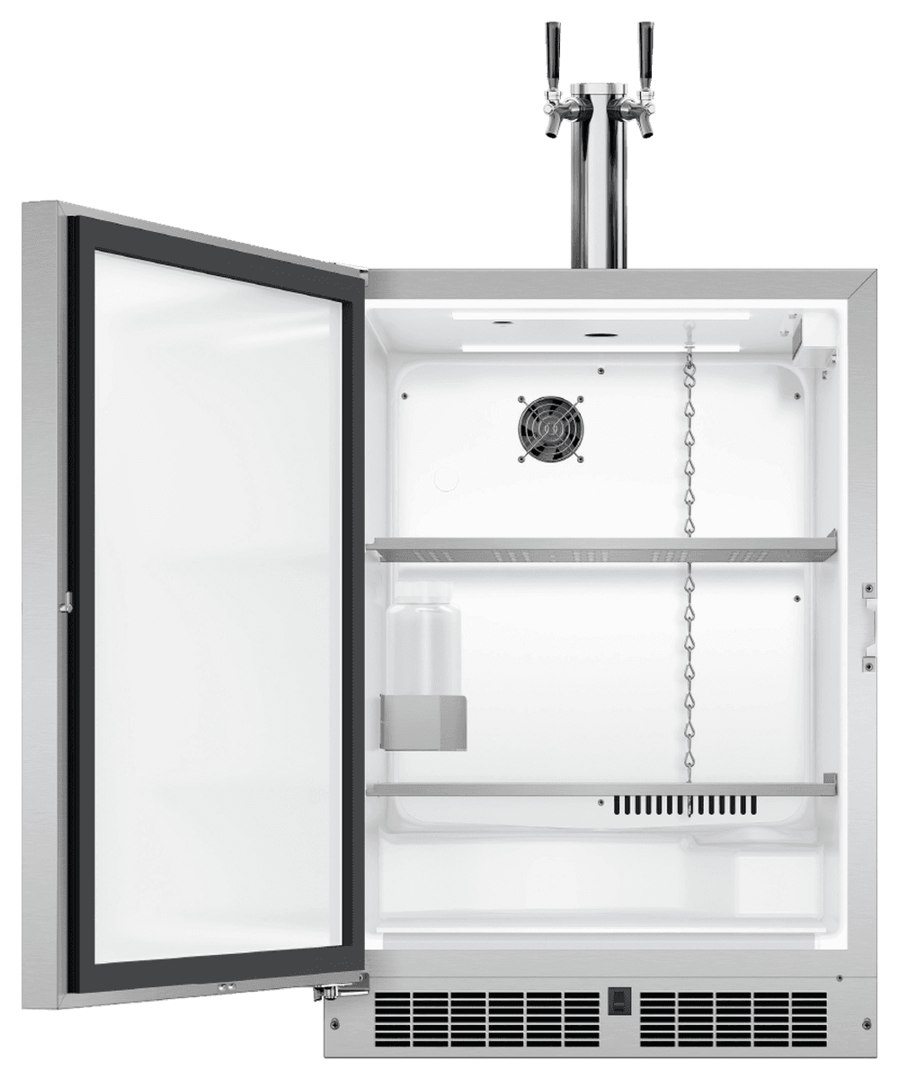 24" Dual Tap Outdoor Beer Dispenser, Left Hinge thumbnail 2