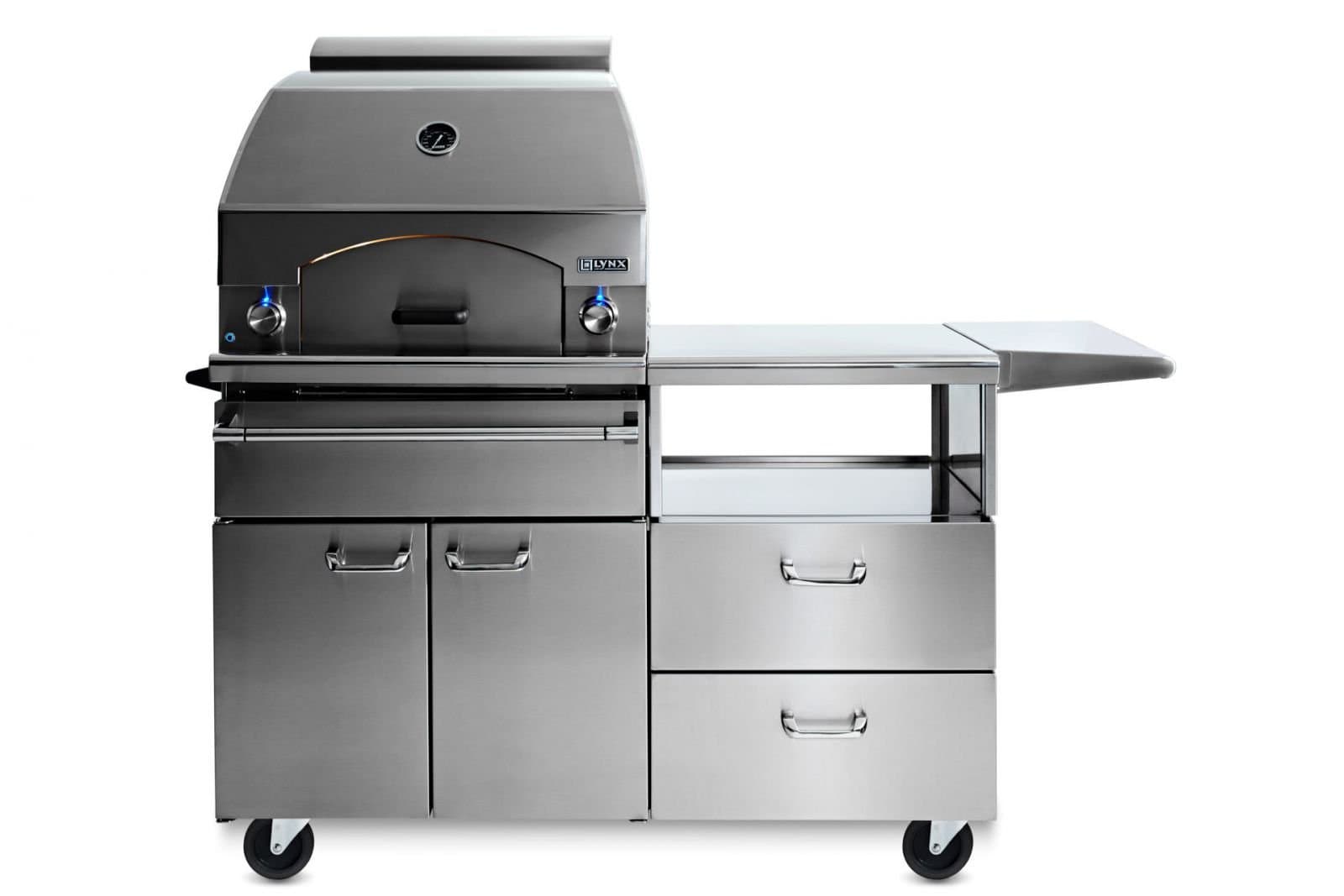 30" NAPOLI OUTDOOR OVEN ON MOBILE KITCHEN CART (LPZAF) thumbnail 3