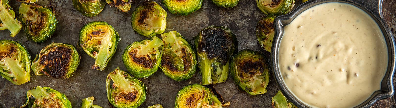 Traeger Recipe – Roasted Brussels Sprouts with Cheddar Cream