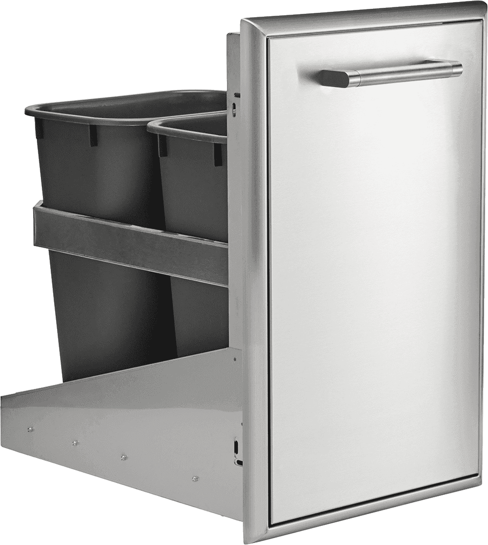 Coyote 18-Inch Front To Back Trash Recycle Combo