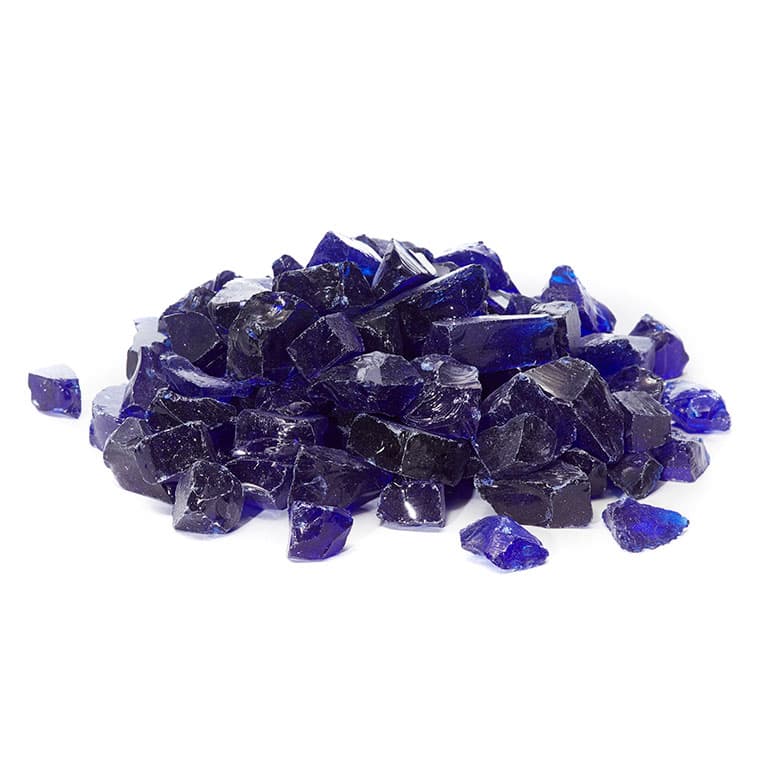 Cobalt Blue Fire Glass Medium