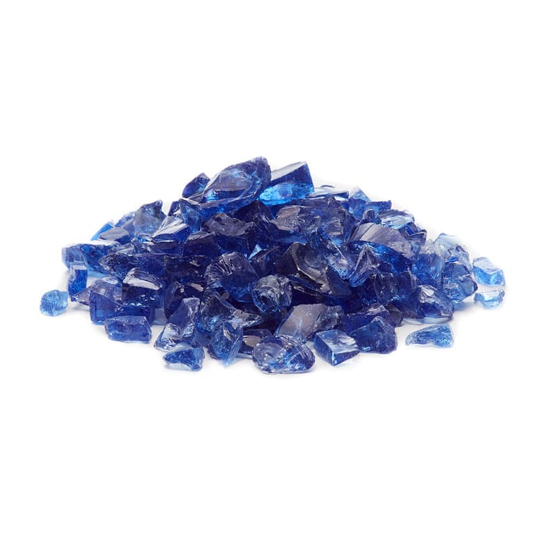 Ocean Blue Fire Glass Medium