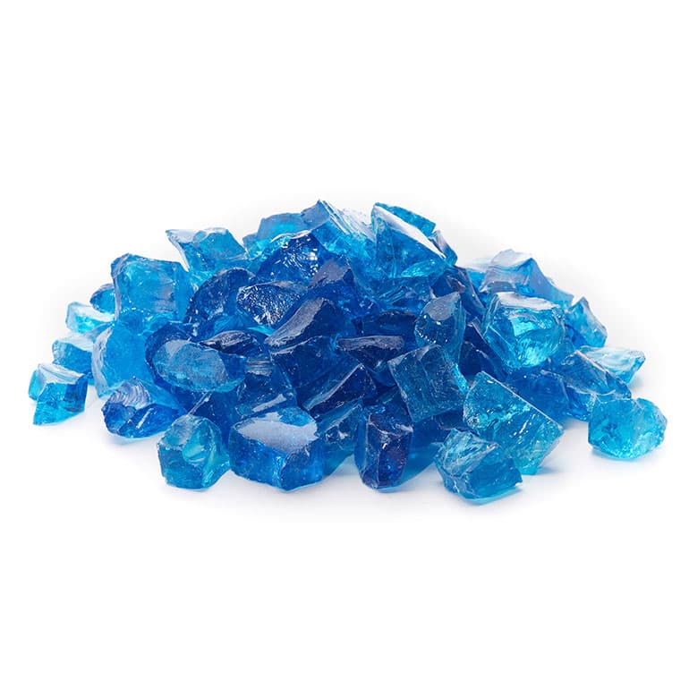 Turquoise Fire Glass Medium