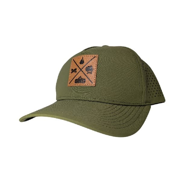 Cap Leather Patch Green