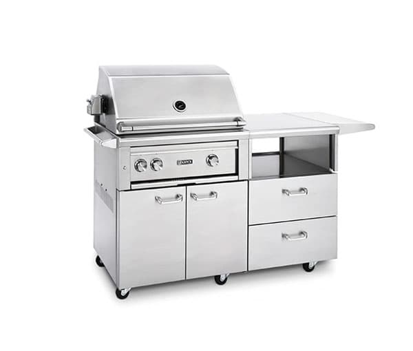 Lynx 30" Grill with Trident™ Burner and Rotisserie on Mobile Kitchen Cart (L30PSR-M)