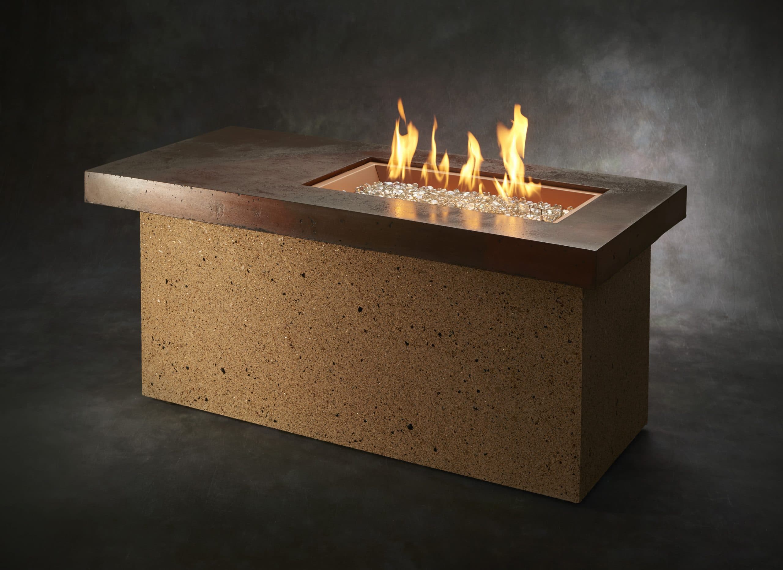 The Outdoor GreatRoom Company - Artisan Linear Gas Fire Pit Table