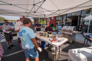 Celebrity Chef Phillip Dell teaching the first ever Back to Basics Grilling Class at BBQ Concepts of Las Vegas, Nevada