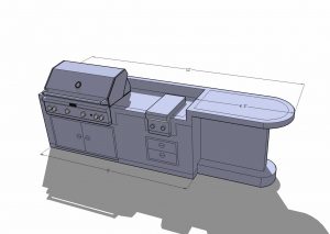 Custom Outdoor Kitchens with Circular Counter-top Design Elements