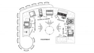 Outdoor Kitchen Line Drawing Layout